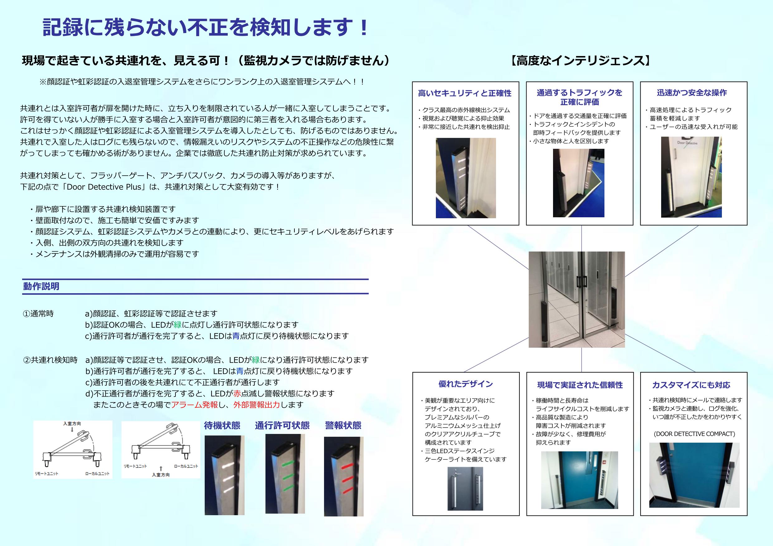 共連れ検知装置「DOOR DETECTIVE PLUS」のご紹介！